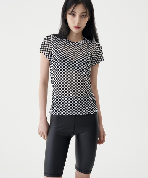 FEKETE（フェケテ）の「FEKETE CHESS CHECK TEE（Tシャツ/カットソー・レディース・グレー/ブラック/ベージュ・FREE）」の15枚目の写真