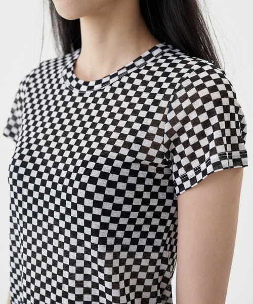 FEKETE（フェケテ）の「FEKETE CHESS CHECK TEE（Tシャツ/カットソー・レディース・グレー/ブラック/ベージュ・FREE）」の18枚目の写真