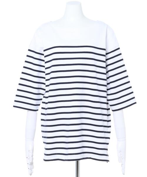 INGNI（イング）の「パネルボーダートップス（Tシャツ/カットソー・レディース・ホワイト×ネイビー/ホワイト×ブルー/ホワイト×ピンク・M）」の4枚目の写真