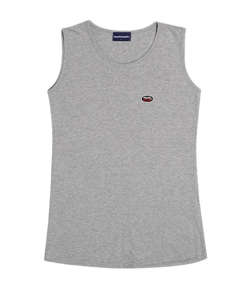 muahmuah(ムーアムーア)の「『muah muah/ムーアムーア』SIGNATURE WAPPEN SLEEVELESS/ワッペン スリーブレス トレーニングタンクトップ(タンクトップ・レディース・ブラック/グレー/ライトブルー/アイボリー・FREE)」の19枚目の写真