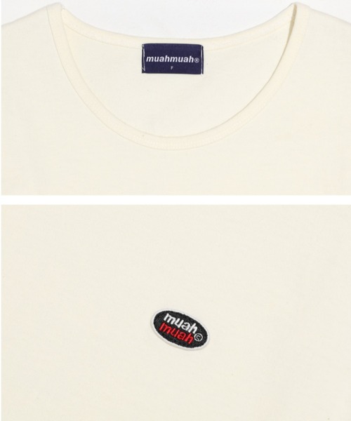 muahmuah(ムーアムーア)の「『muah muah/ムーアムーア』SIGNATURE WAPPEN SLEEVELESS/ワッペン スリーブレス トレーニングタンクトップ(タンクトップ・レディース・ブラック/グレー/ライトブルー/アイボリー・FREE)」の21枚目の写真