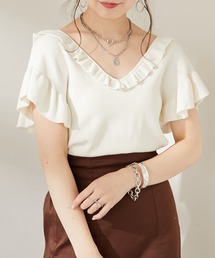 フリルニット2wayタンク