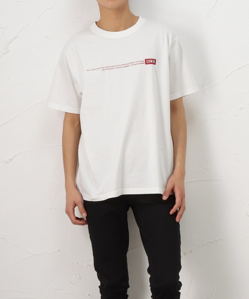 EDWIN(エドウィン)の「EDWIN エドウィン プリント半袖Tシャツ(Tシャツ/カットソー・メンズ・ホワイト・L/M/XL)」の1枚目の写真