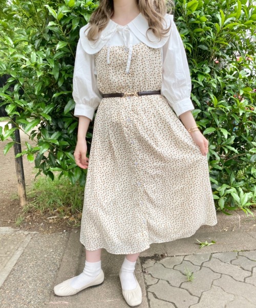 nemne store(ネンネストア)の「昼下がりのミルフィーユ衿ブラウス(シャツ/ブラウス・レディース・ベージュ/オフホワイト/オレンジ・フリー)」の13枚目の写真