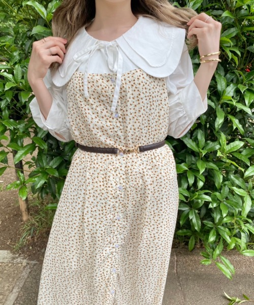 nemne store(ネンネストア)の「昼下がりのミルフィーユ衿ブラウス(シャツ/ブラウス・レディース・ベージュ/オフホワイト/オレンジ・フリー)」の15枚目の写真