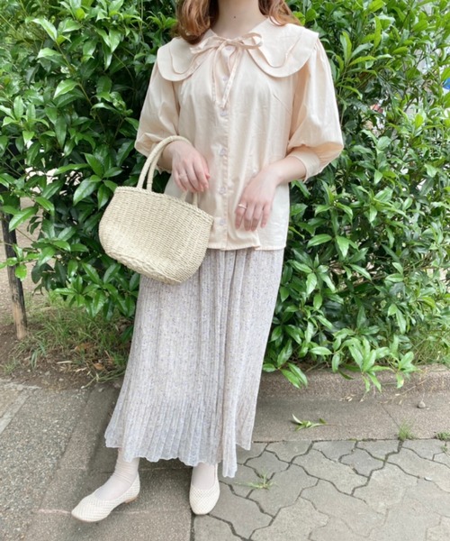 nemne store(ネンネストア)の「昼下がりのミルフィーユ衿ブラウス(シャツ/ブラウス・レディース・ベージュ/オフホワイト/オレンジ・フリー)」の18枚目の写真
