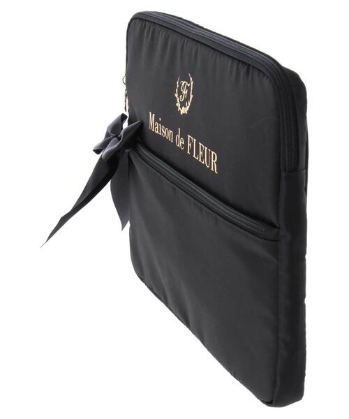 Maison de FLEUR（メゾンドフルール）の「サテンリボンPCケースM（その他小物・レディース・ブラック/ピンクベージュ・FREE）」の12枚目の写真
