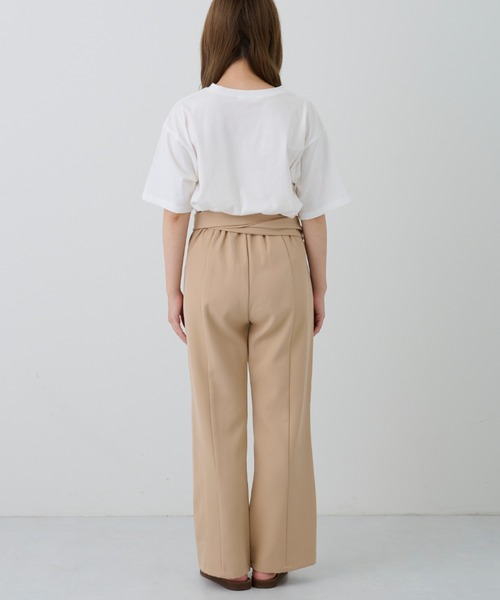 Ambre Neige(アンブルネージュ)の「ワンショルセンタープレスパンツ/【WEB/EC限定商品】(その他パンツ・レディース・ベージュ/ライトベージュ・FREE)」の21枚目の写真