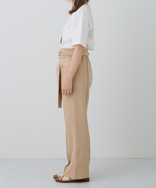 Ambre Neige(アンブルネージュ)の「ワンショルセンタープレスパンツ/【WEB/EC限定商品】(その他パンツ・レディース・ベージュ/ライトベージュ・FREE)」の22枚目の写真