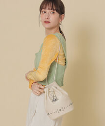 Ray BEAMS | BEAURE × Ray BEAMS / 別注 スタッズ 巾着 バッグ(ショルダーバッグ)