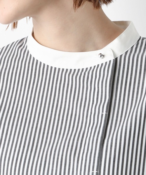 A part by（アパートバイ）の「【ソロテックス】使用/スタンドロングシャツ　 958051（シャツ/ブラウス・レディース・オフホワイト/ブルー/グレー系その他・FREE）」の7枚目の写真