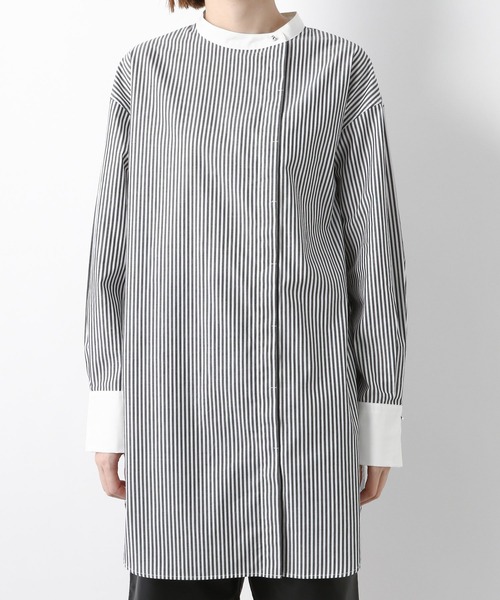 A part by（アパートバイ）の「【ソロテックス】使用/スタンドロングシャツ　 958051（シャツ/ブラウス・レディース・オフホワイト/ブルー/グレー系その他・FREE）」の20枚目の写真