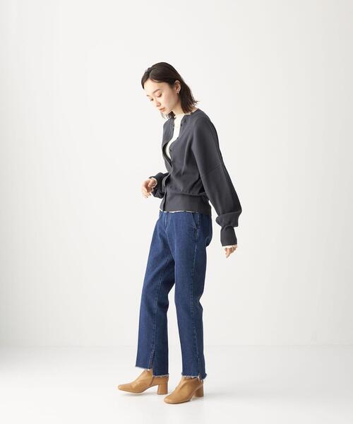 CITEN(シテン)の「<CITEN(シテン)>デニムハイライズスリットスラックス デニムパンツ(デニムパンツ・レディース・ブラック/コバルトブルー・S/M)」の7枚目の写真