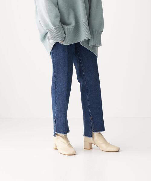 CITEN(シテン)の「<CITEN(シテン)>デニムハイライズスリットスラックス デニムパンツ(デニムパンツ・レディース・ブラック/コバルトブルー・S/M)」の11枚目の写真