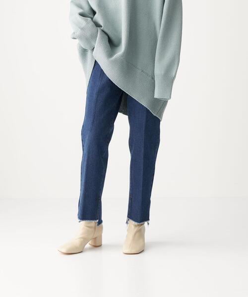 CITEN(シテン)の「<CITEN(シテン)>デニムハイライズスリットスラックス デニムパンツ(デニムパンツ・レディース・ブラック/コバルトブルー・S/M)」の12枚目の写真