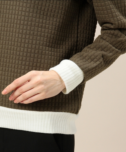 BEAUTY&YOUTH UNITED ARROWS（ビューティーアンドユースユナイテッドアローズ）の「BYBC カットキルトプルオーバー◆（その他トップス・レディース・オフホワイト/グレー/オリーブ・フリー）」の6枚目の写真