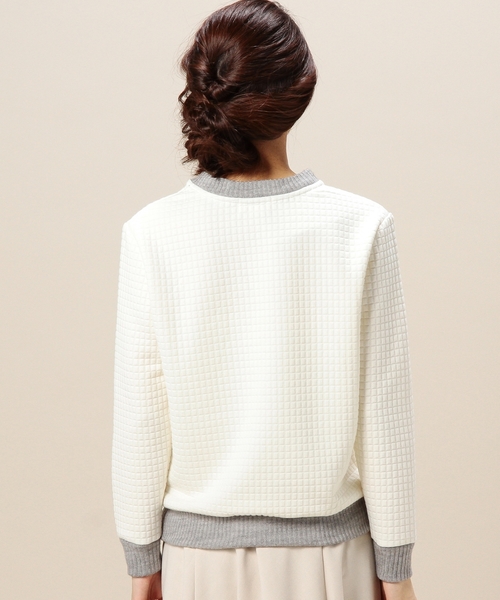 BEAUTY&YOUTH UNITED ARROWS（ビューティーアンドユースユナイテッドアローズ）の「BYBC カットキルトプルオーバー◆（その他トップス・レディース・オフホワイト/グレー/オリーブ・フリー）」の8枚目の写真