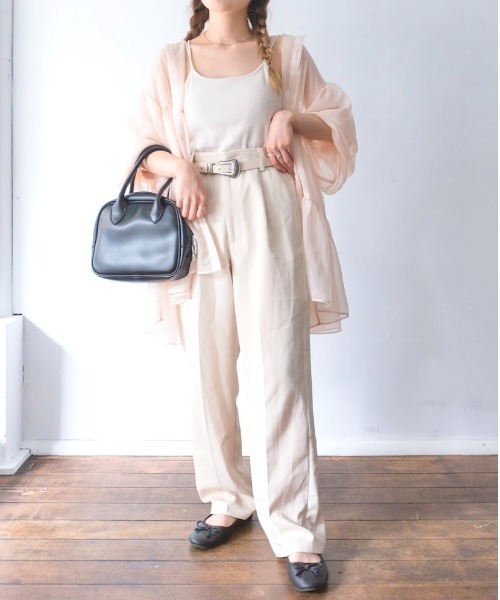 nemne store(ネンネストア)の「ふわふわ雲のシアーティアードブラウス(シャツ/ブラウス・レディース・ミント/ピンクベージュ/スミクロ/ブラウン・フリー)」の10枚目の写真