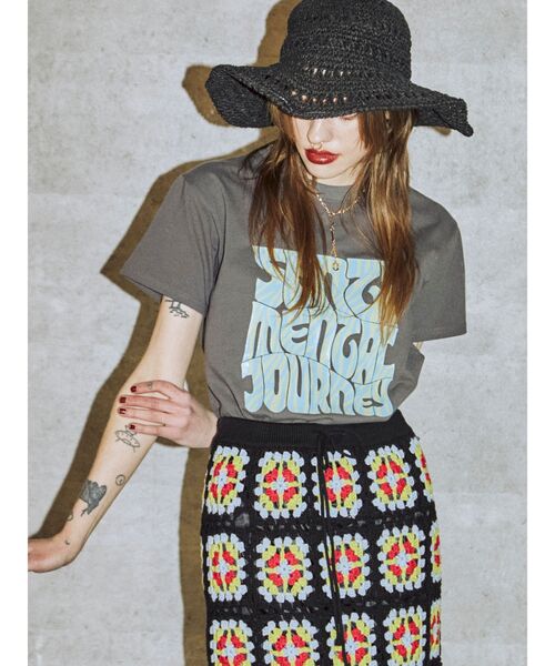jouetie（ジュエティ）の「Hippieゼブラロゴ Tシャツ（Tシャツ/カットソー・レディース・ブラック/ピンク・MEDIUM）」の8枚目の写真