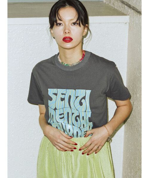jouetie（ジュエティ）の「Hippieゼブラロゴ Tシャツ（Tシャツ/カットソー・レディース・ブラック/ピンク・MEDIUM）」の11枚目の写真
