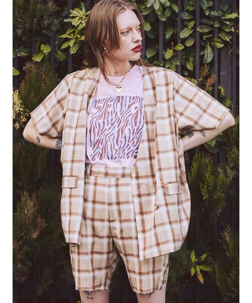 jouetie（ジュエティ）の「Hippieゼブラロゴ Tシャツ（Tシャツ/カットソー・レディース・ブラック/ピンク・MEDIUM）」の6枚目の写真