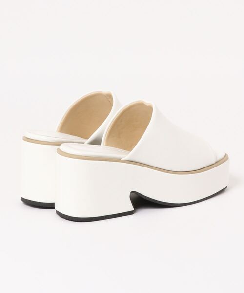 KOBE LETTUCE（コウベレタス）の「スクエアトゥプラットフォーム厚底サボサンダル（サンダル・レディース・ホワイト/ブラック/ベージュ系その他・M/LL/L/S）」の5枚目の写真