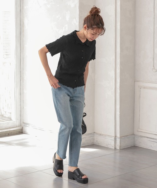 KOBE LETTUCE（コウベレタス）の「スクエアトゥプラットフォーム厚底サボサンダル（サンダル・レディース・ホワイト/ブラック/ベージュ系その他・M/LL/L/S）」の9枚目の写真