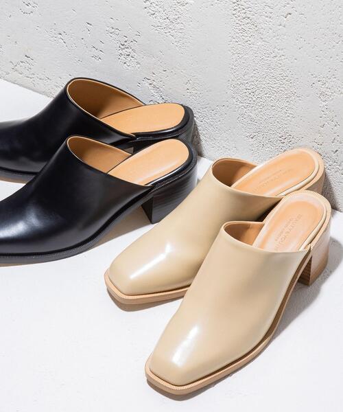 BEAUTY&YOUTH UNITED ARROWS（ビューティーアンドユースユナイテッドアローズ）の「BY スクエアトゥ サボ（その他シューズ・レディース・ベージュ/ブラック・36/37/38）」の8枚目の写真