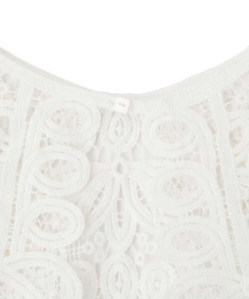 NATURAL BEAUTY BASIC（ナチュラルビューティーベーシック）の「バテンレースカラーチョーカー（付け襟・レディース・ホワイト/ブラック・ﾌﾘ-）」の5枚目の写真