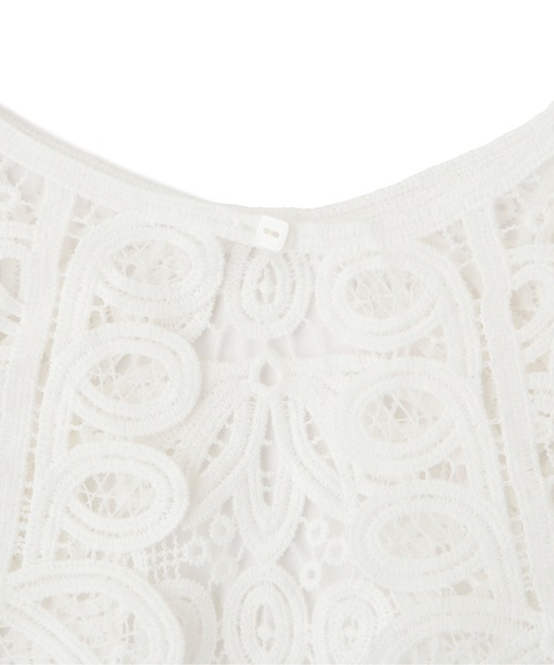 NATURAL BEAUTY BASIC（ナチュラルビューティーベーシック）の「バテンレースカラーチョーカー（付け襟・レディース・ホワイト/ブラック・ﾌﾘ-）」の9枚目の写真