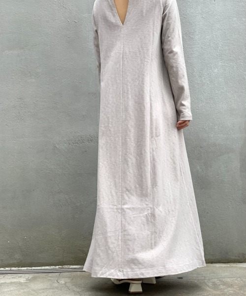 CIAOPANIC（チャオパニック）の「スラブ天竺ロングワンピース（ワンピース・レディース・グリーン/ブラウン/グレー・FREE）」の10枚目の写真