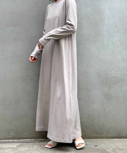 CIAOPANIC（チャオパニック）の「スラブ天竺ロングワンピース（ワンピース・レディース・グリーン/ブラウン/グレー・FREE）」の21枚目の写真