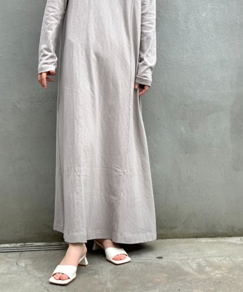 CIAOPANIC（チャオパニック）の「スラブ天竺ロングワンピース（ワンピース・レディース・グリーン/ブラウン/グレー・FREE）」の16枚目の写真