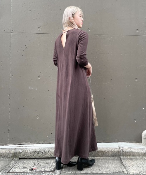 CIAOPANIC（チャオパニック）の「スラブ天竺ロングワンピース（ワンピース・レディース・グリーン/ブラウン/グレー・FREE）」の20枚目の写真