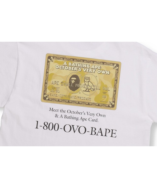 OVO "OCTOBER VERY OWN"（オービーオー　　オクトーバーベリーオウン）の「BAPE X OVO CARD TEE M（Tシャツ/カットソー・メンズ・ホワイト/ブラック・LARGE）」の6枚目の写真