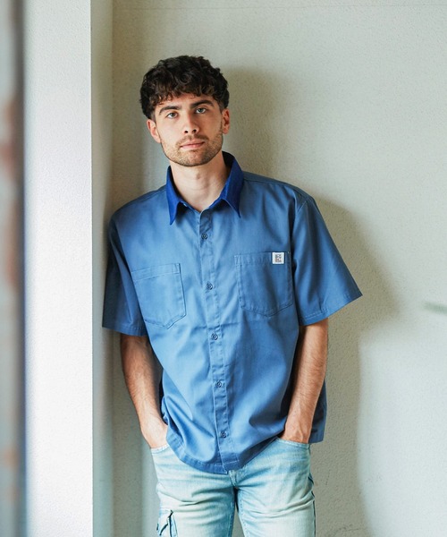 BIG BILL(ビッグビル)の「BIG BILL Twill Work shirt (ビッグビル ツイルワークシャツ)(3colors)(Men's)(R58591)(シャツ/ブラウス・メンズ・アイボリー/ブルー/ブラック・XL/L)」の9枚目の写真