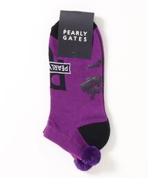 PEARLY GATES（パーリーゲイツ）の「【PEARLY GATES】  ステッカー柄 アンクルソックス (MENS)（ソックス/靴下）」