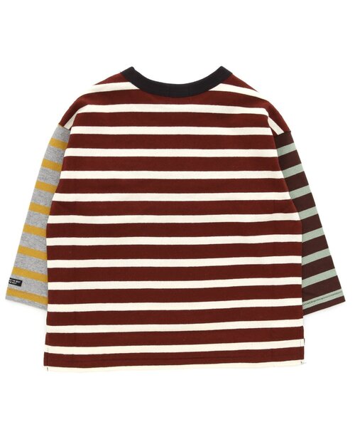 F.O.KIDS(エフオーキッズ)の「先染めボーダービッグTシャツ(Tシャツ/カットソー・キッズ・ブラック/ブラウン/エンジ/ネイビー/レインボー/イエロー・130/100/120/110/140/90/80/95)」の22枚目の写真