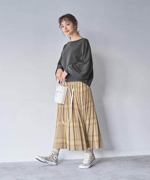 coen(コーエン)の「ピグメント裏毛クロップドスウェット(スウェット・レディース・ネイビー/ベージュ/パープル/ダークグレー・LARGE/MEDIUM)」の17枚目の写真