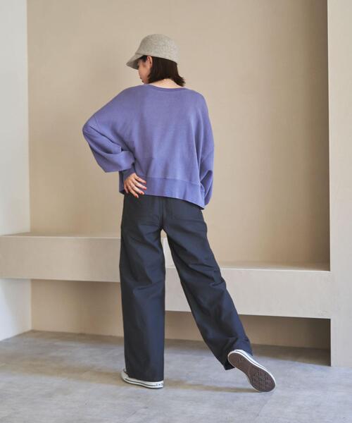 coen(コーエン)の「ピグメント裏毛クロップドスウェット(スウェット・レディース・ネイビー/ベージュ/パープル/ダークグレー・LARGE/MEDIUM)」の11枚目の写真
