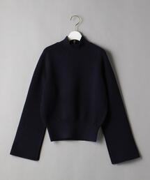 PHEENY | ＜PHEENY＞スリットハイネック プルオーバーニット/ネイビー Ψ ∴(ニット/セーター)