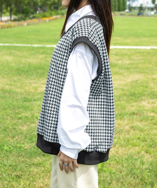 PairPair（ペアペア）の「チェック柄ベスト&シャツSET(ユニセックス)（ベスト・レディース・ブラック/ネイビー/ブラウン・FREE）」の21枚目の写真