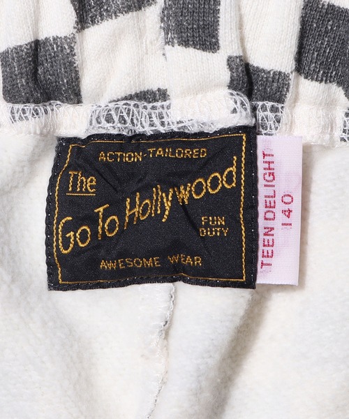 GO TO HOLLYWOOD(ゴートゥーハリウッド)の「GO TO HOLLYWOOD/ゴートゥーハリウッド 裏起毛 チェッカーフラッグ スウェットパンツ(スウェットパンツ・キッズ・ホワイト・130/140)」の4枚目の写真