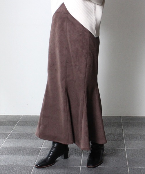 NOMAE（ノーマエ）の「スエードポンチマーメイドスカート（スカート・レディース・ブラック/ベージュ/ライトブラウン/グレー/ホワイト/ライトブルー・FREE）」の12枚目の写真
