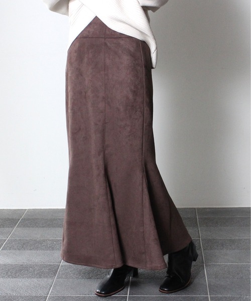 NOMAE（ノーマエ）の「スエードポンチマーメイドスカート（スカート・レディース・ブラック/ベージュ/ライトブラウン/グレー/ホワイト/ライトブルー・FREE）」の14枚目の写真