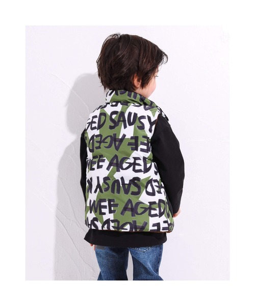 WASK(ワスク)の「WASK/無地 + ロゴ柄 リバーシブル ダウンベスト (100~160cm)(ダウンベスト・キッズ・ネイビー/ブラウン・110/130/150/160/120/100/140)」の11枚目の写真