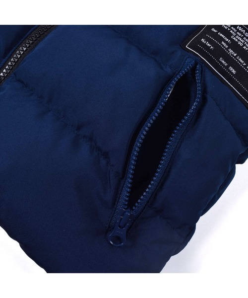 WASK(ワスク)の「WASK/無地 + ロゴ柄 リバーシブル ダウンベスト (100~160cm)(ダウンベスト・キッズ・ネイビー/ブラウン・110/130/150/160/120/100/140)」の10枚目の写真
