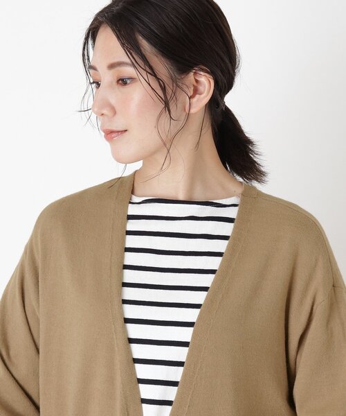 SHOO・LA・RUE（シューラルー）の「◆もちもちニットカーディガン（カーディガン/ボレロ・レディース・ブラック/ダークブラウン/モスグリーン/サンドベージュ/マスタード/ピンク系・00）」の9枚目の写真