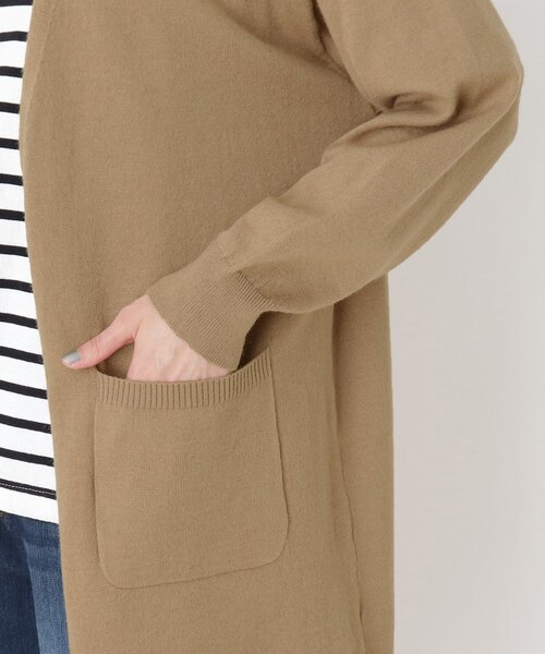 SHOO・LA・RUE（シューラルー）の「◆もちもちニットカーディガン（カーディガン/ボレロ・レディース・ブラック/ダークブラウン/モスグリーン/サンドベージュ/マスタード/ピンク系・00）」の8枚目の写真