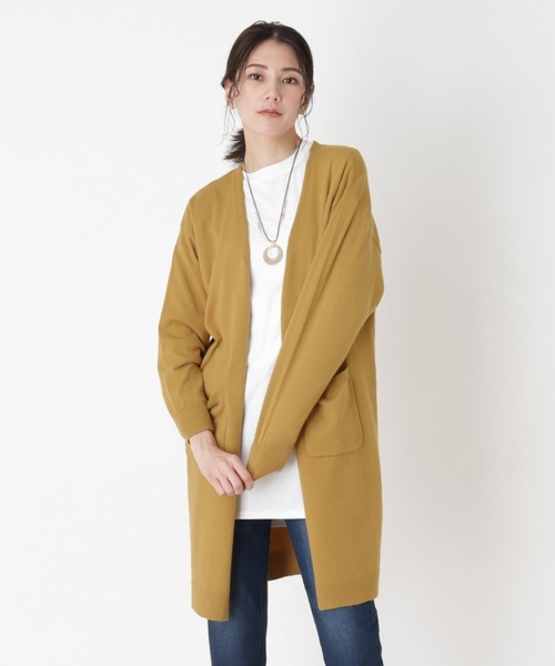 SHOO・LA・RUE（シューラルー）の「◆もちもちニットカーディガン（カーディガン/ボレロ・レディース・ブラック/ダークブラウン/モスグリーン/サンドベージュ/マスタード/ピンク系・00）」の16枚目の写真